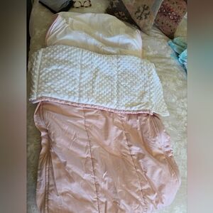 Beddy' Crib Size Bedding, Pink, Minkey